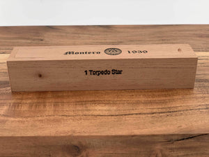 Montero 1939 - Torpedo Star (1) Cigar & Cedar Wood Case