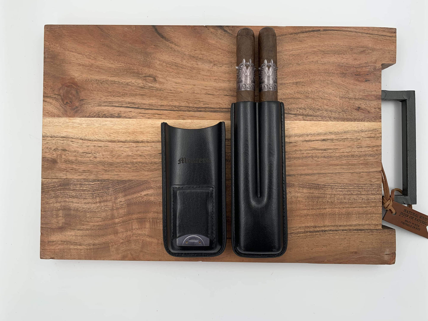 Montero 1939 - Two Cigars With Divine (Black) Leather Cigar Case