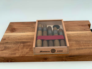 Montero 1939 - Pack of (5) Sampler Cigars & Cedar Wood Case Humidor (with see through cover)