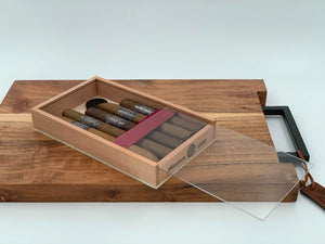 Montero 1939 - Pack of (5) Sampler Cigars & Cedar Wood Case Humidor (with see through cover)